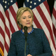 Hillary Clinton at a press conference held at 7:00pm Eastern time (NBC News screenshot)